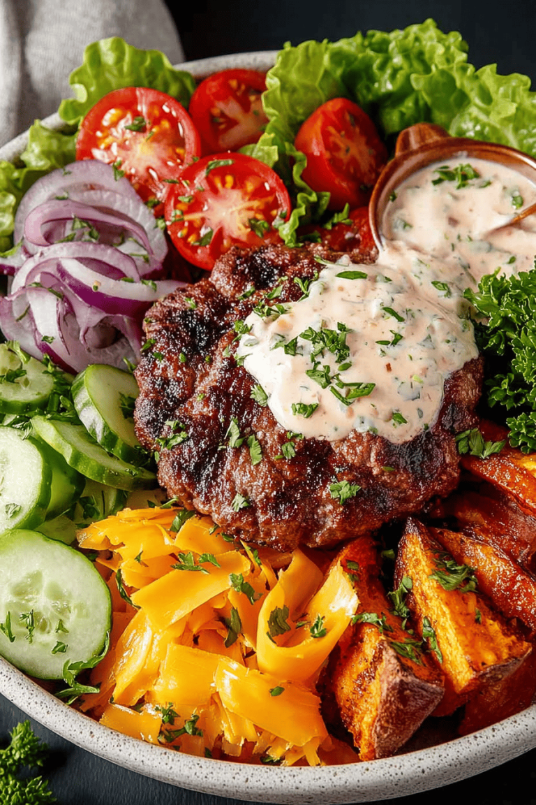 Easy Healthy Burger Bowl Recipe