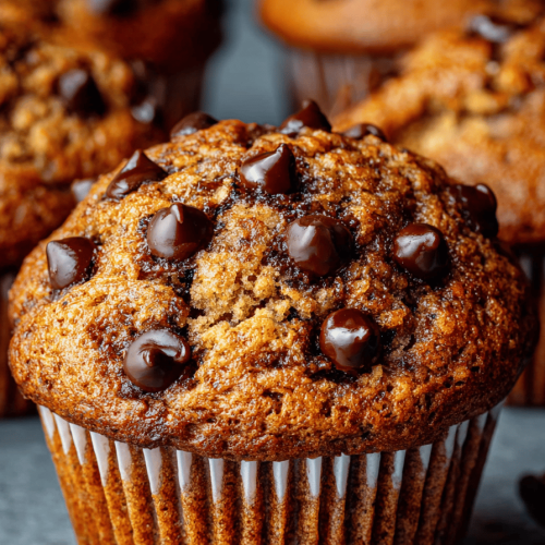 Easy Healthy Oatmeal Chocolate Chip Muffins