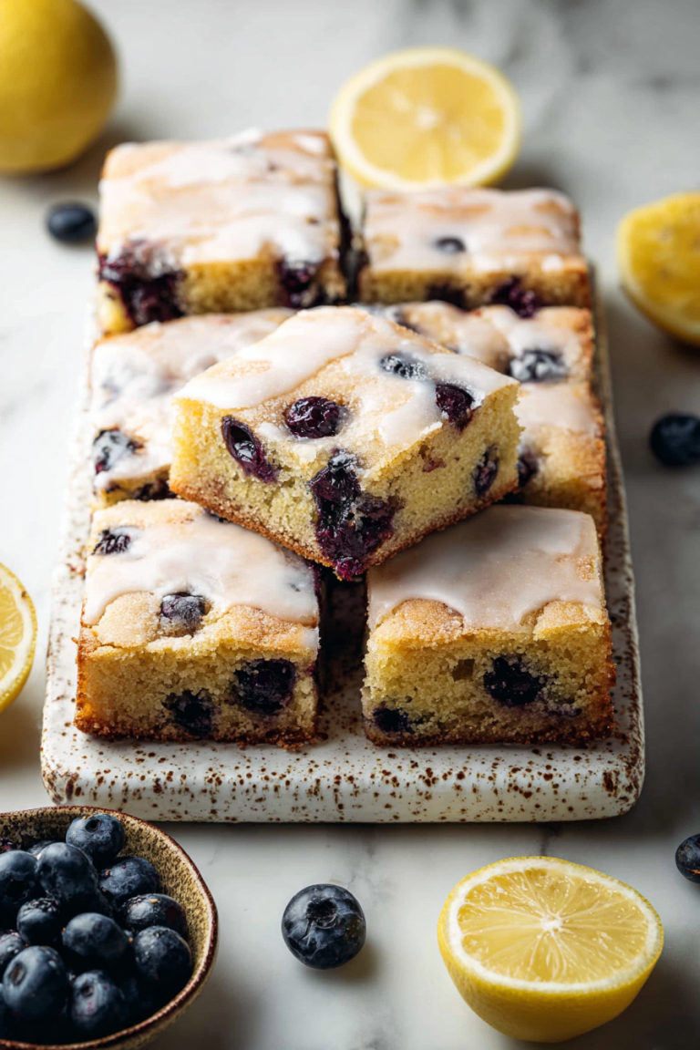 Easy Lemon Blueberry Blondies