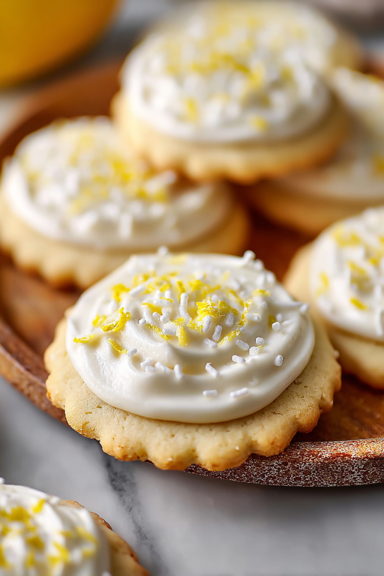 Easy Lemon Sugar Cookies with Frosting