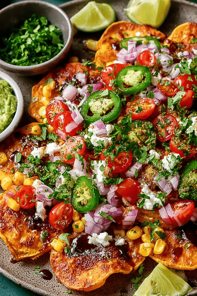 Easy Loaded Sweet Potato Nachos Recipe
