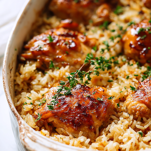 Easy No Peek Chicken and Rice Recipe