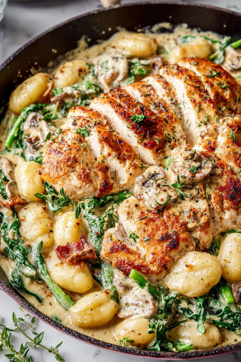 Easy One-Pan Creamy Chicken and Gnocchi