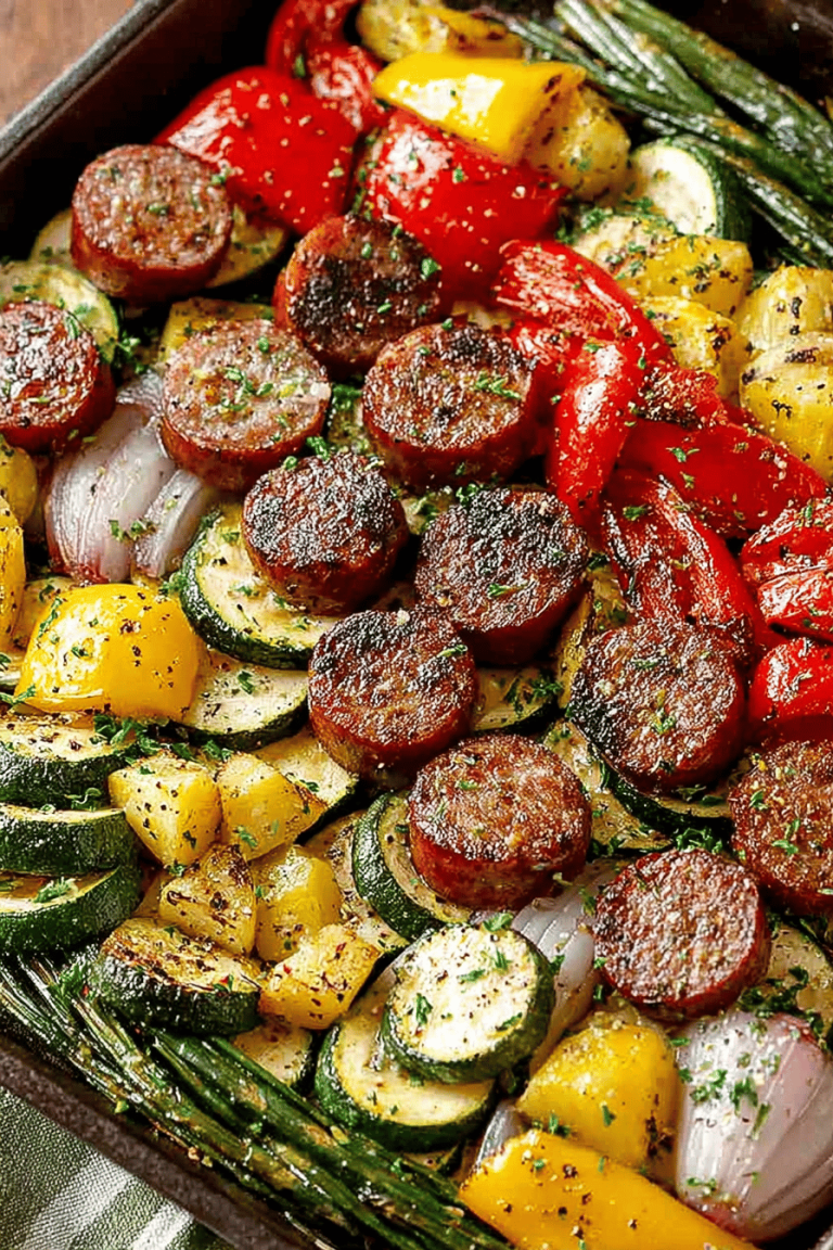 Easy One Pan Sausage and Veggies Recipe