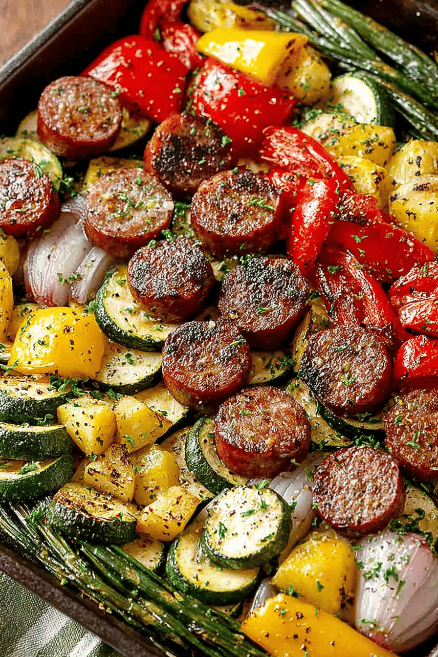 Easy One Pan Sausage and Veggies Recipe
