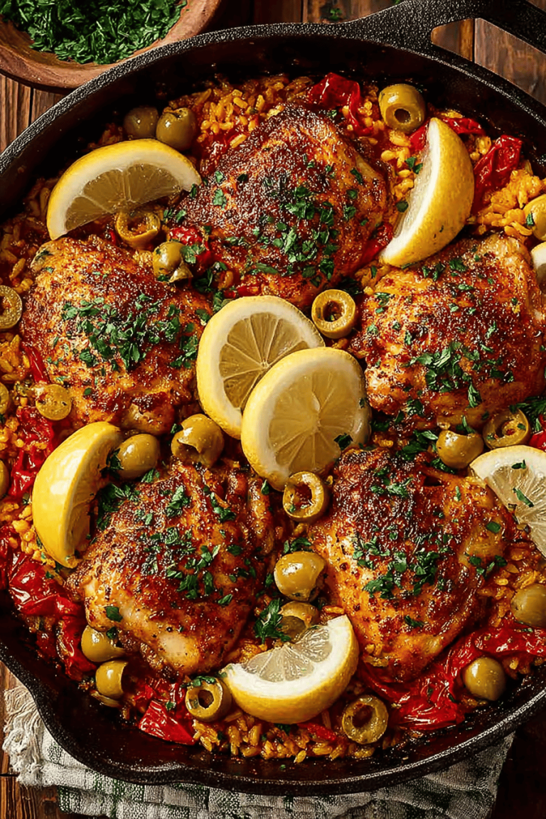 Easy One Pot Spanish Chicken and Rice