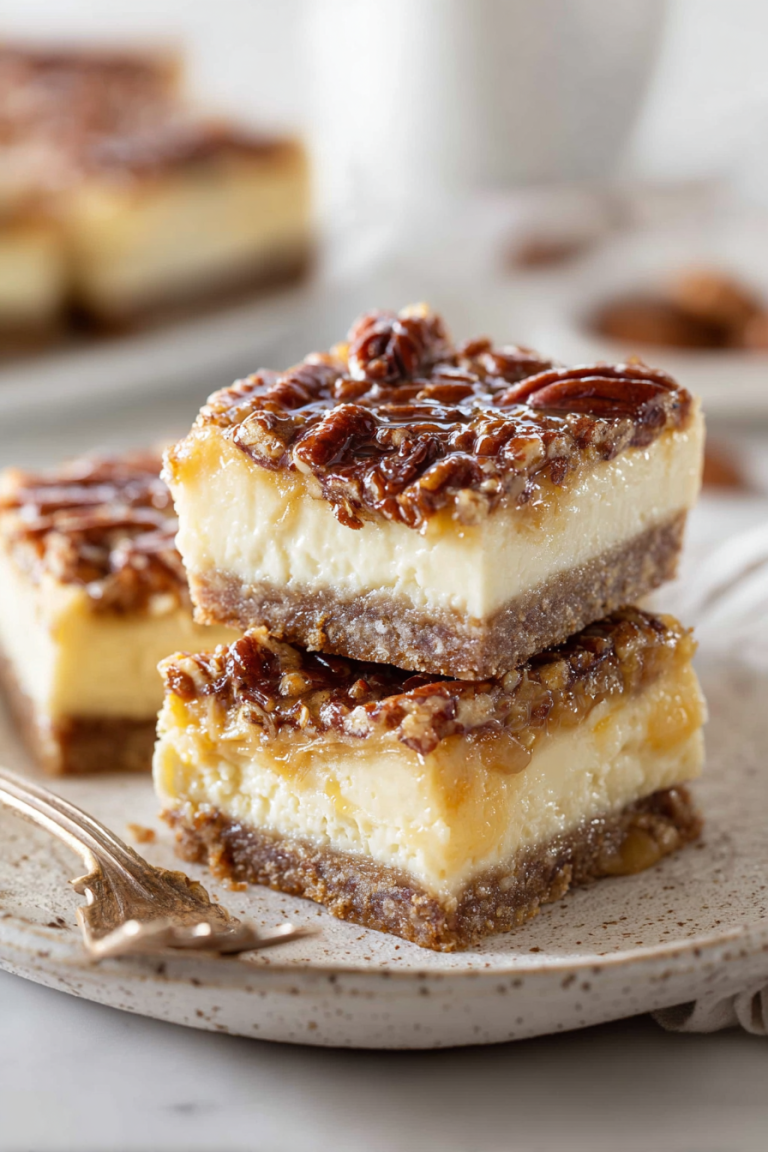 Easy Pecan Pie Cheesecake Bars