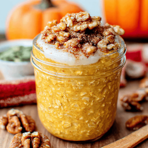 Easy Pumpkin Overnight Oats