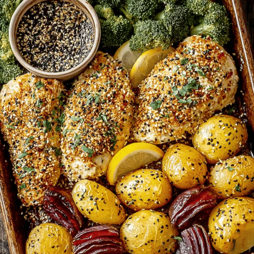 Easy Sheet Pan Everything Bagel Chicken