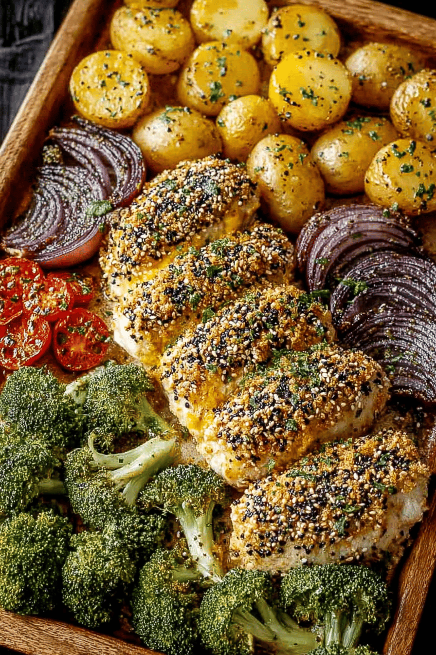 Easy Sheet Pan Everything Bagel Chicken