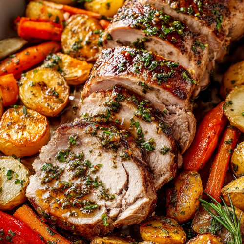Easy Sheet Pan Pork Tenderloin with Roasted Veggies