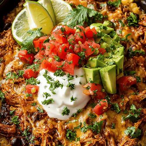 Easy Slow Cooker Mexican Chicken Casserole