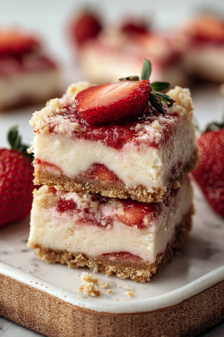Easy Strawberry Cheesecake Bars