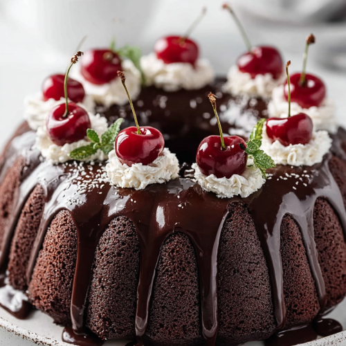 Delish Black Forest Bundt Cake