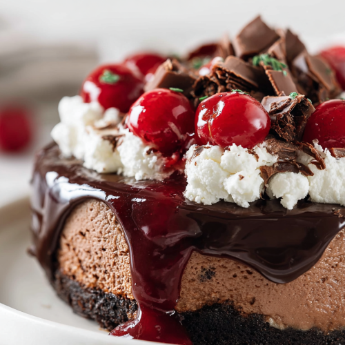 Delish Black Forest Cheesecake