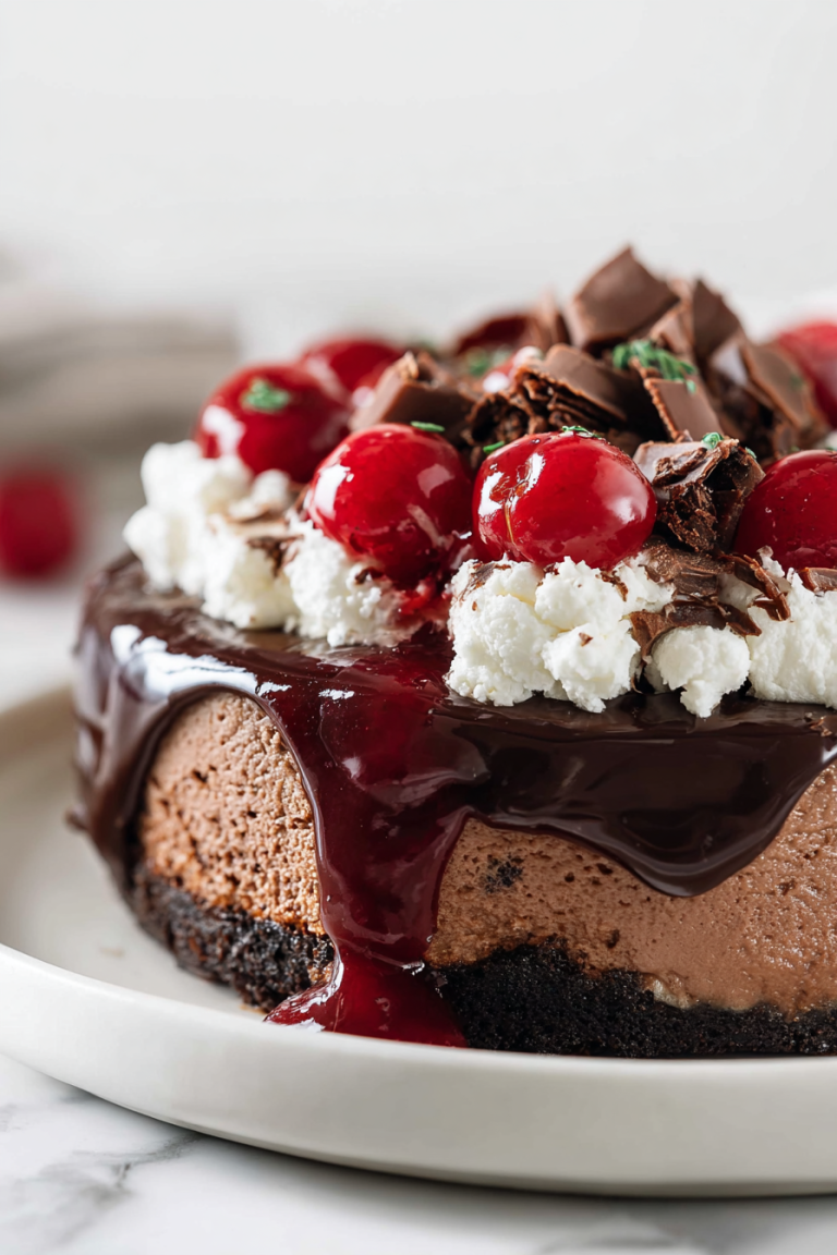 Delish Black Forest Cheesecake