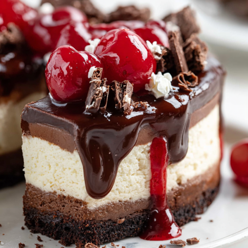 Delish Black Forest Cheesecake