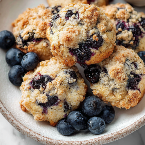 Delish Blueberry Crumble Cookies