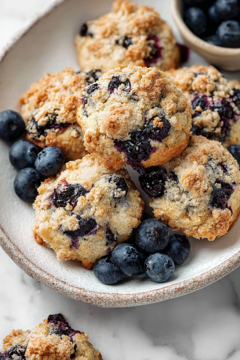 Delish Blueberry Crumble Cookies