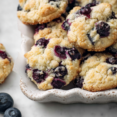 Delish Blueberry Crumble Cookies