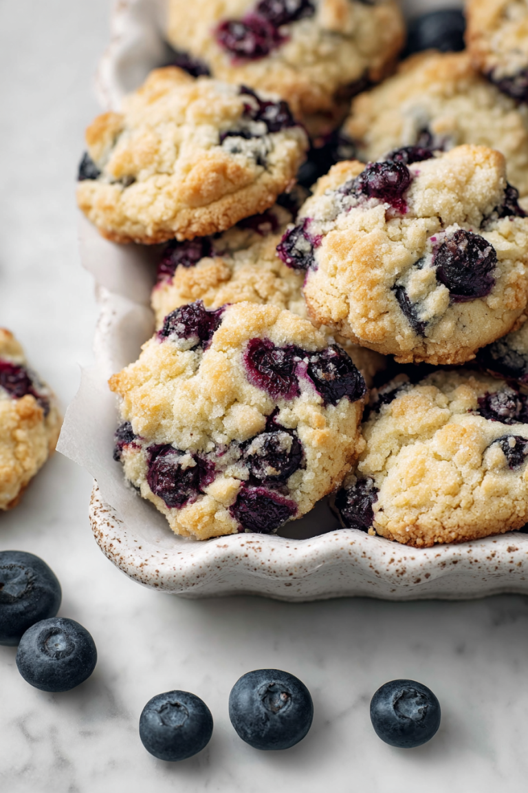 Delish Blueberry Crumble Cookies