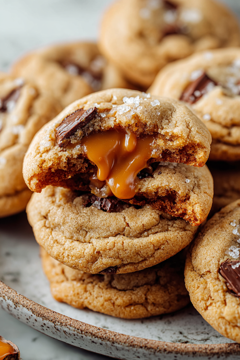 Delish Brown Butter Salted Caramel Cookies