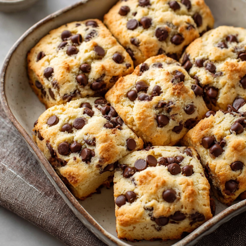 Delish Chocolate Chip Butter Swim Biscuits