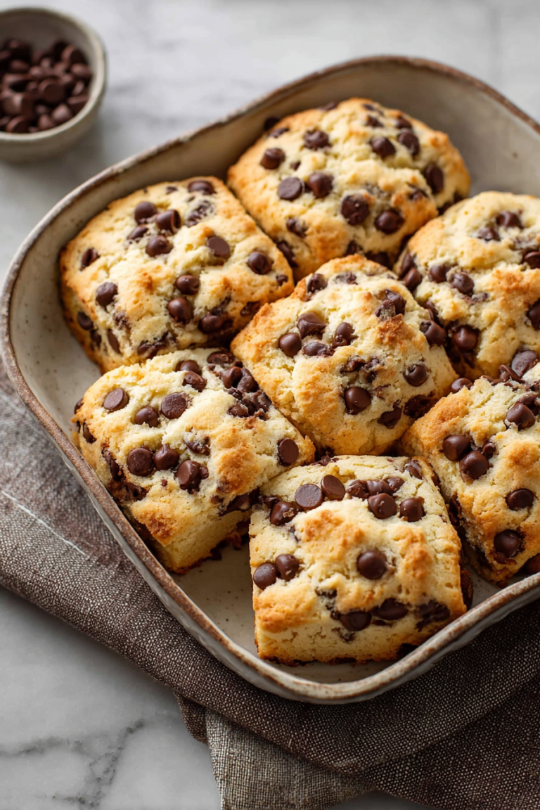 Delish Chocolate Chip Butter Swim Biscuits