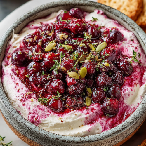Delish Cranberry Whipped Feta Dip