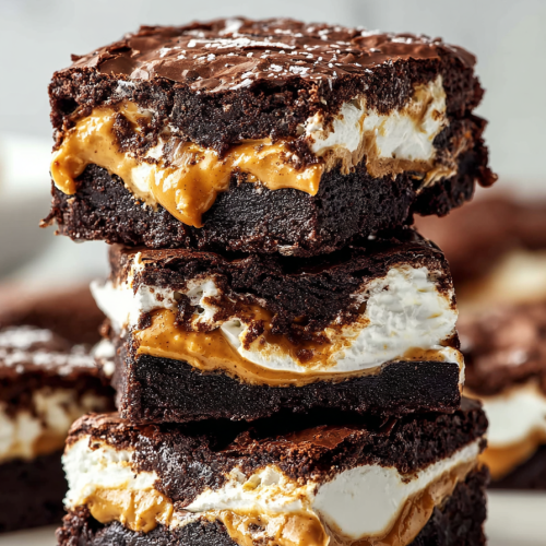 Delish Fluffernutter Brownies