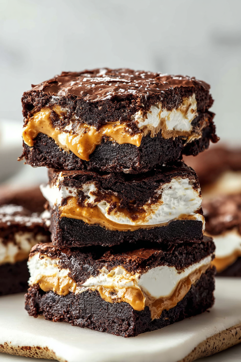 Delish Fluffernutter Brownies