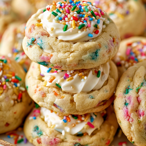 Delish Funfetti Cheesecake Pudding Cookies
