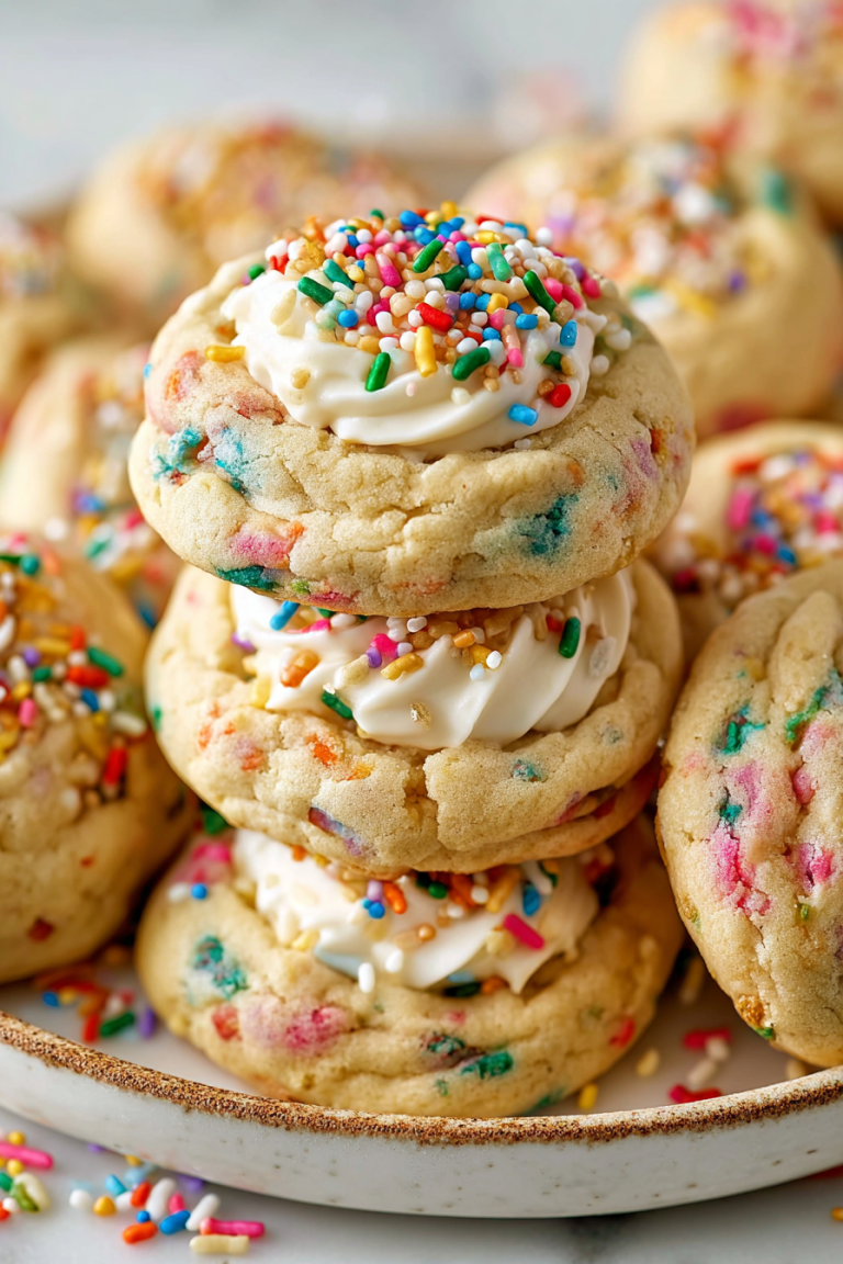 Delish Funfetti Cheesecake Pudding Cookies
