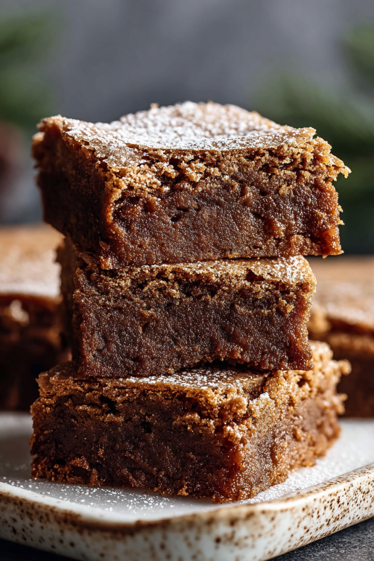 Delish Gingerbread Brownies Recipe