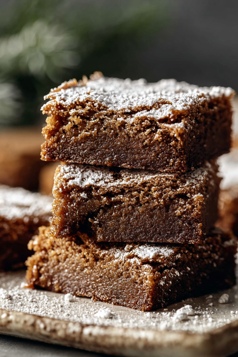 Delish Gingerbread Brownies Recipe