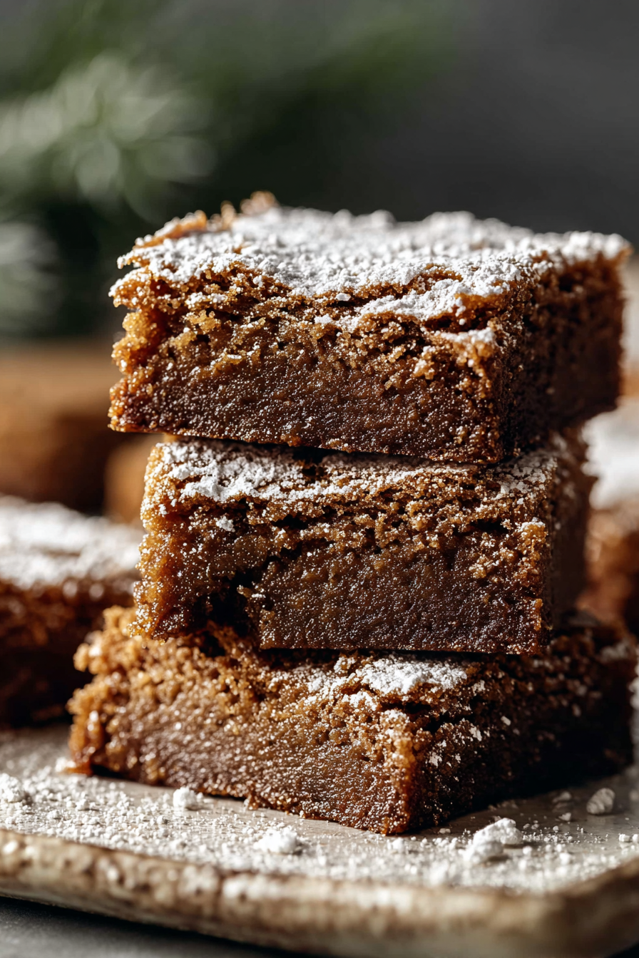 Delish Gingerbread Brownies Recipe