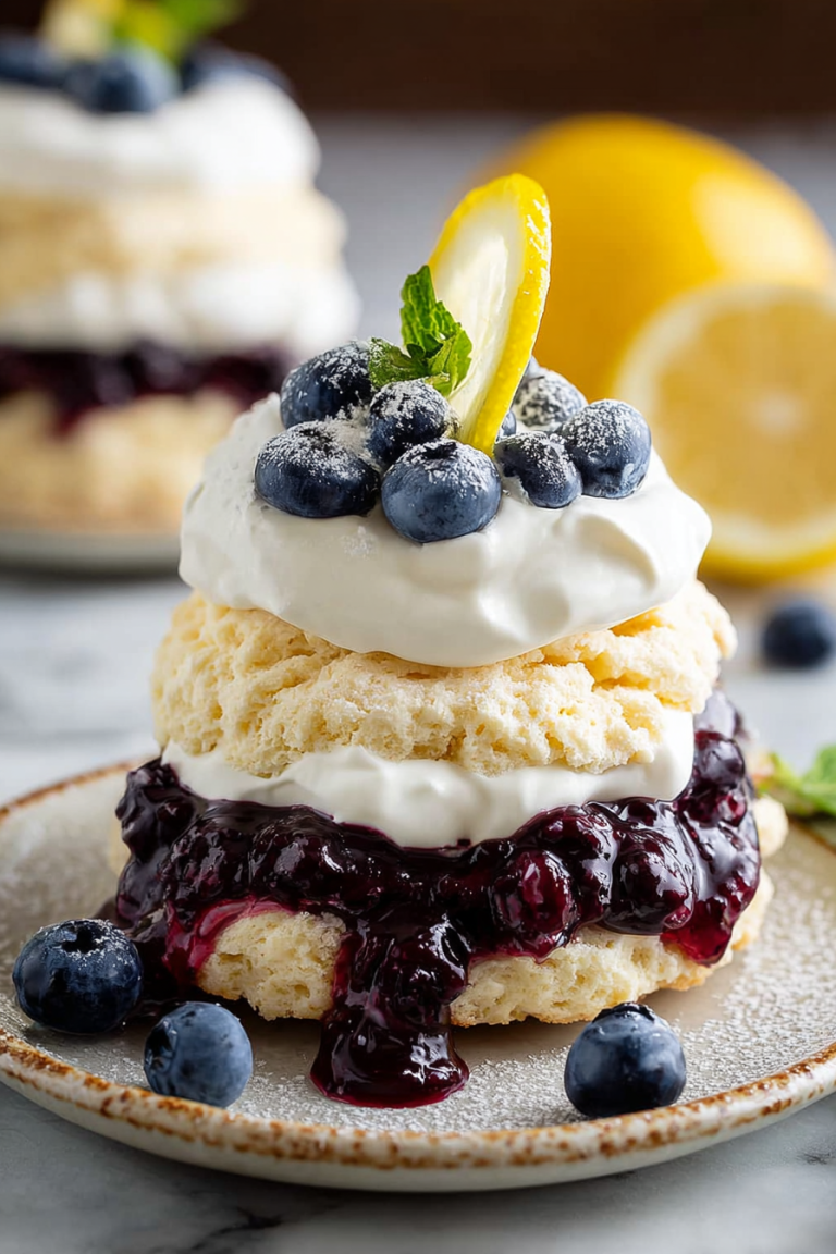 Delish Lemon Blueberry Shortcake