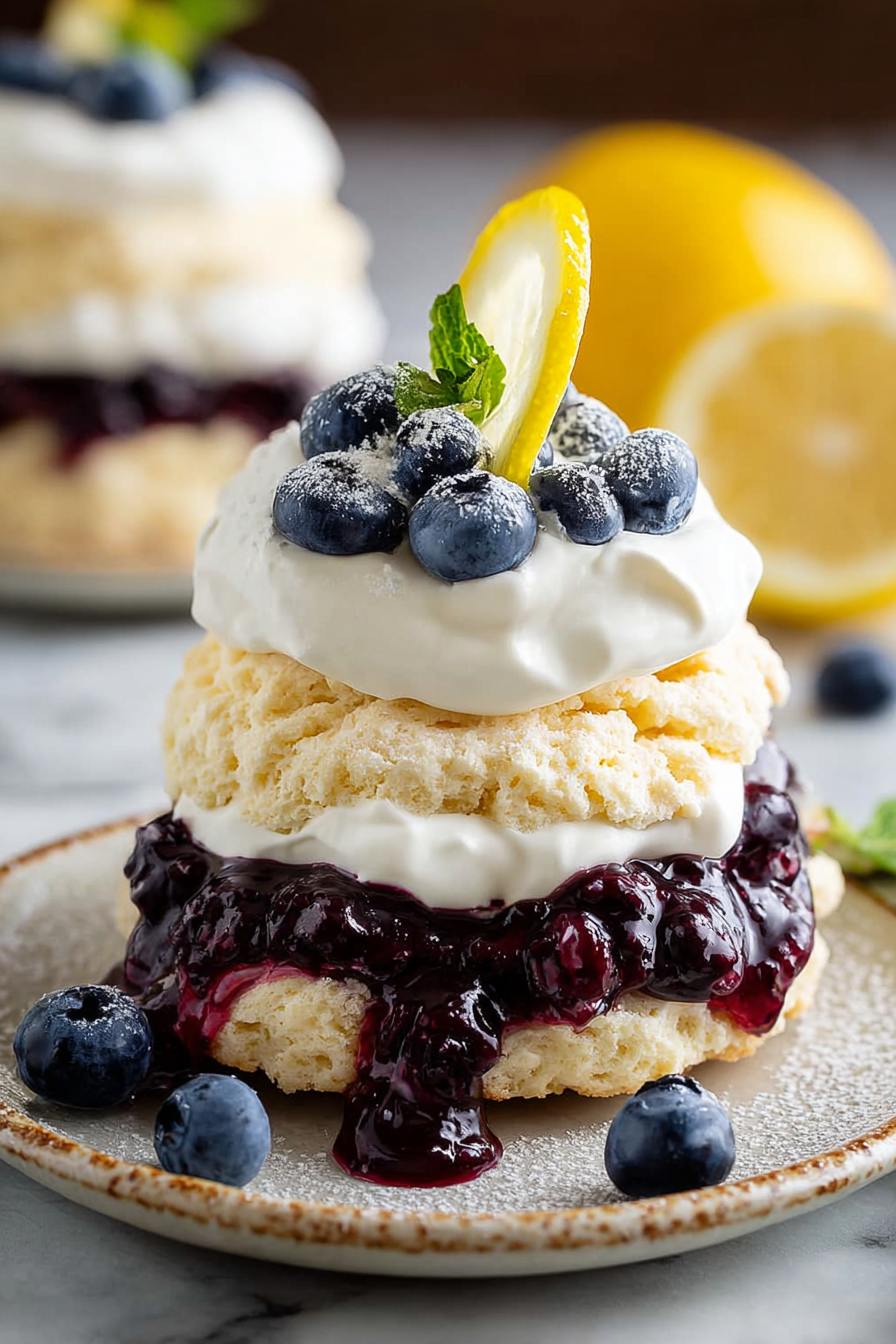 Delish Lemon Blueberry Shortcake