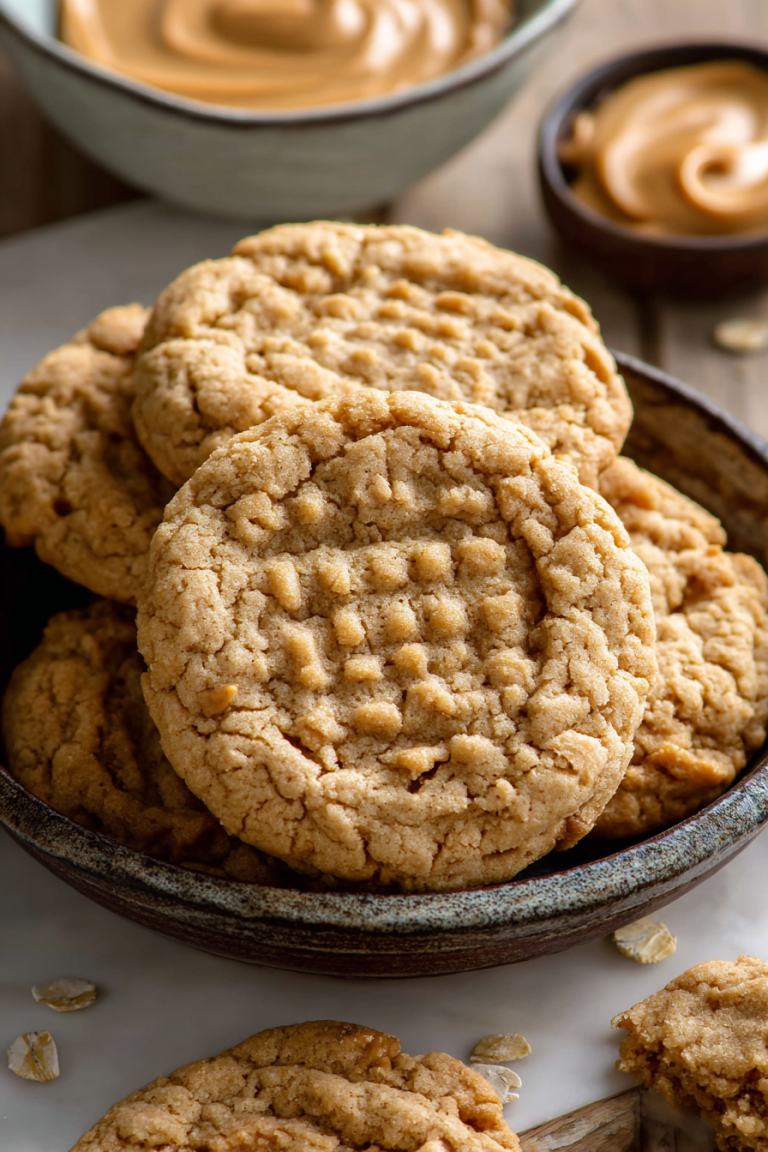 Delish Peanut Butter Oatmeal Cookies