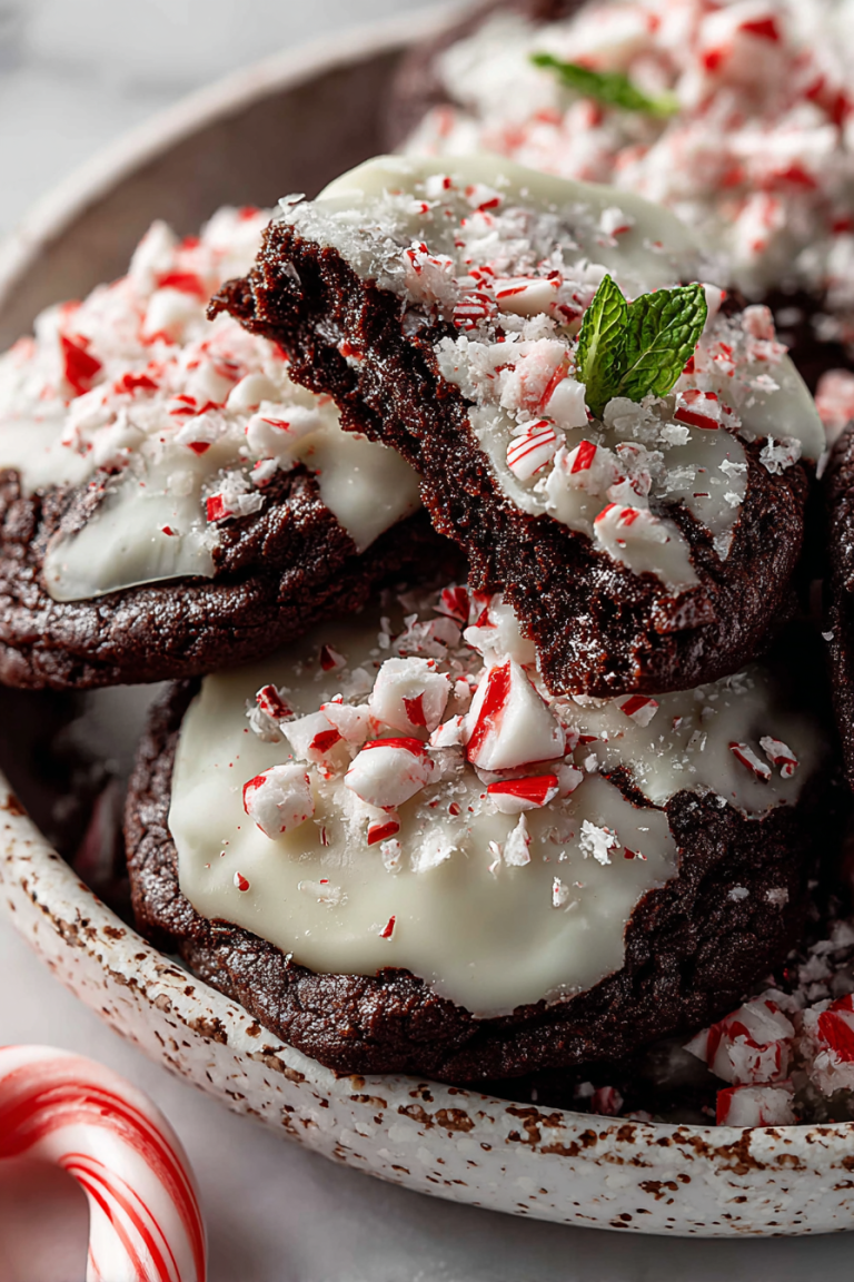 Delish Peppermint Bark Cookies