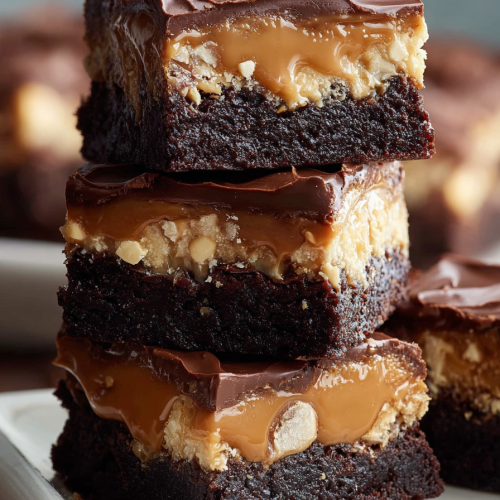 Delish Snickers Brownies Recipe