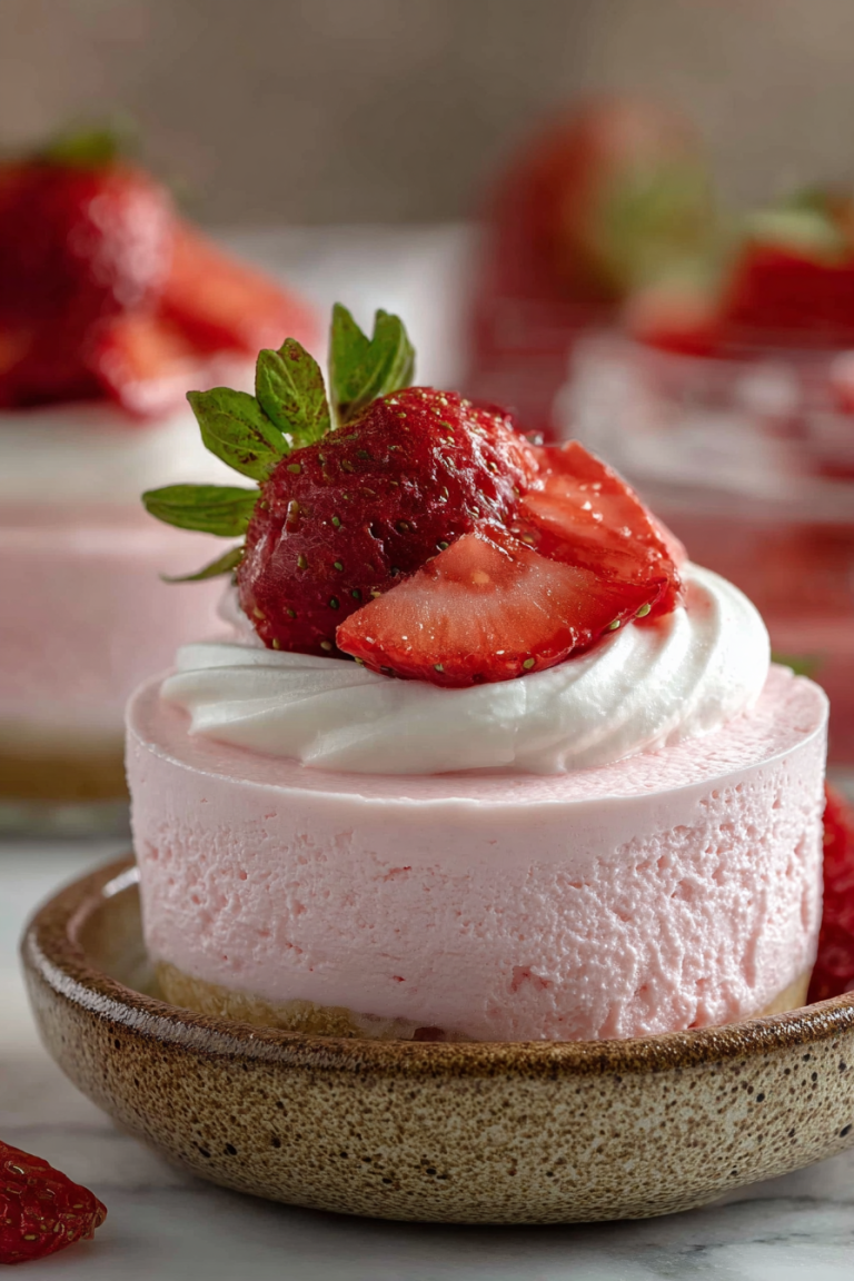 Delish Strawberry Cheesecake Mousse