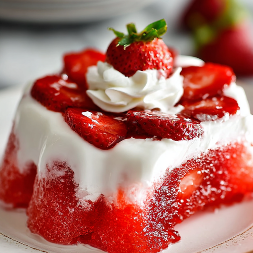 Delish Strawberry Jello Poke Cake