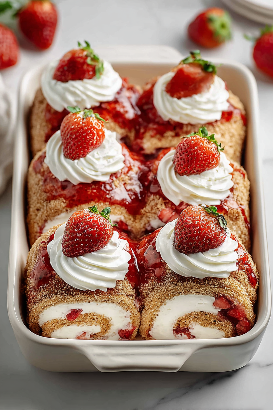 Delish Strawberry Shortcake Cinnamon Rolls