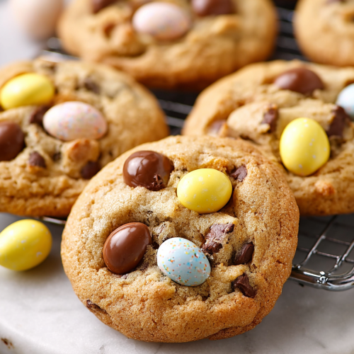 Easy Cadbury Egg Chocolate Chip Cookies