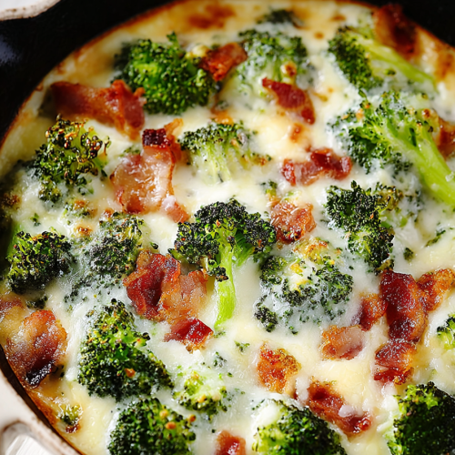 Easy Creamy Broccoli and Bacon Recipe