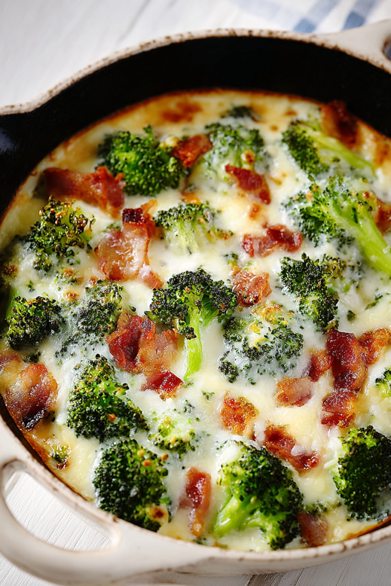 Easy Creamy Broccoli and Bacon Recipe