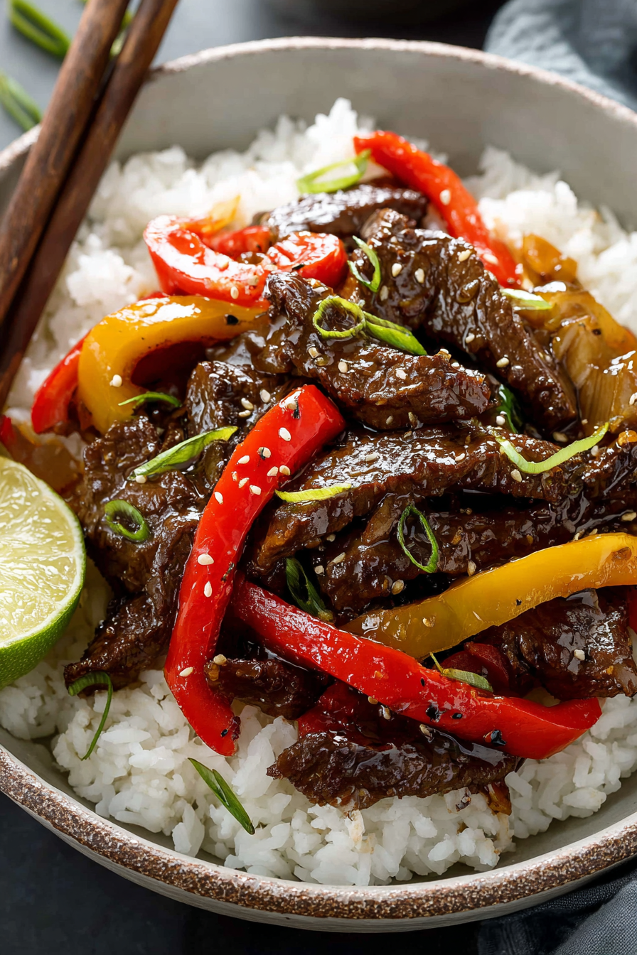 Easy Crockpot Pepper Steak Recipe