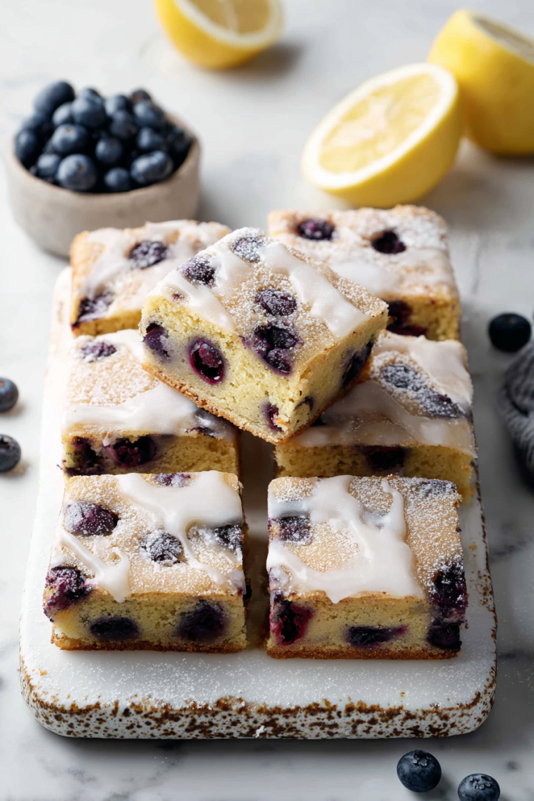 Easy Lemon Blueberry Blondies