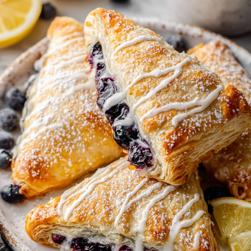 Easy Lemon Blueberry Turnovers